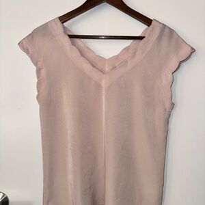 Scalloped Pink Women's Top